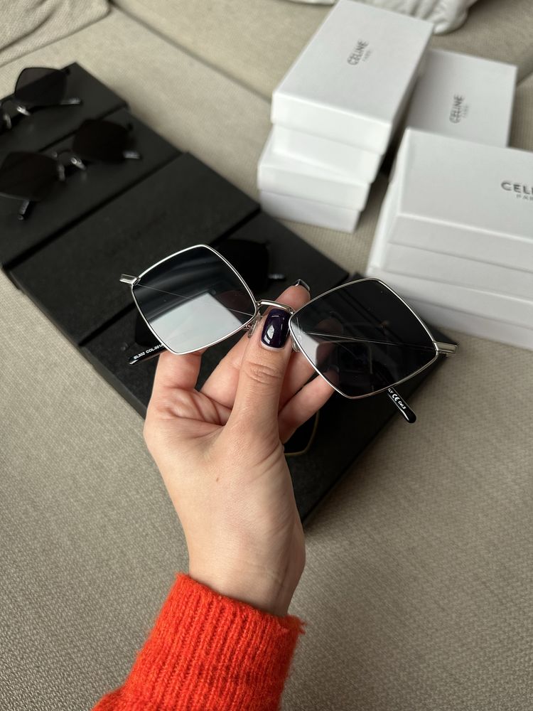 Okulary nowe ysl srebrna ramka