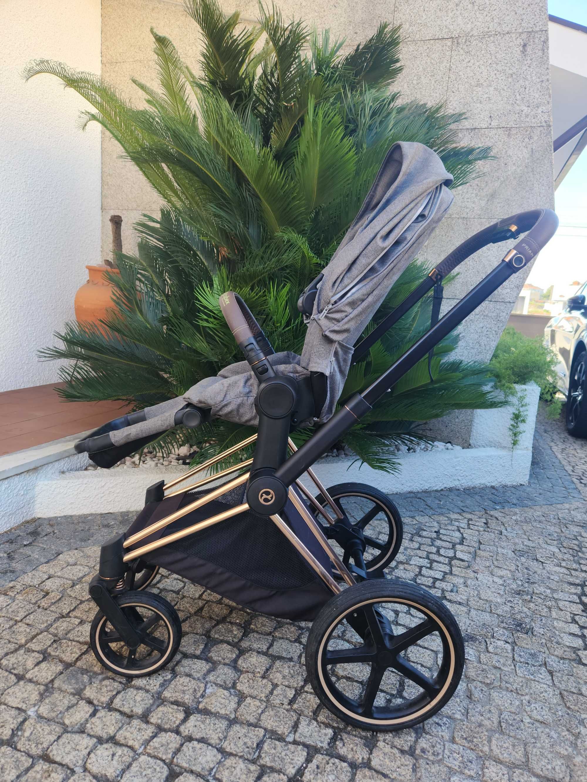 Cybex Platinum Priam Rose Gold com Cadeira Soho Gray