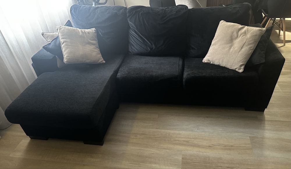 Sofá Chaise Longue Preto
