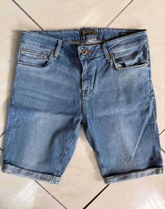 Джинсовые мужские  стрейчевые джинсовые шорты Colins M