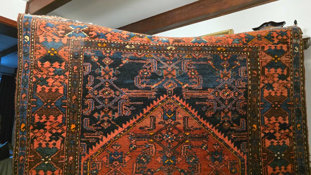 Stary perski dywan wełniany Hamadan 134/208