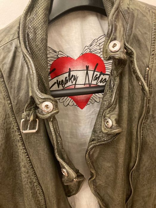 Blusão Pele Biker Style Ideal para a sua Mota Unissexo Veste M