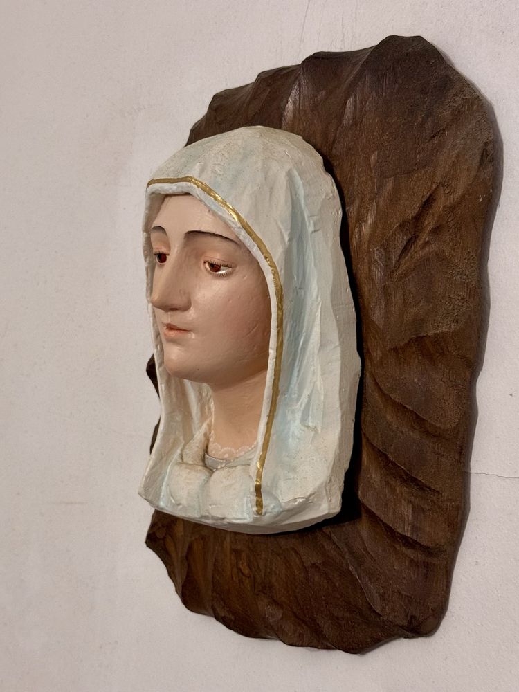 Molde do rosto da imagem oficial Nossa Senhora de Fátima (Capelinha)