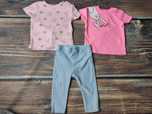 T-shirt fox&bunny serduszk, królik r..80 + legginsy zara r. 74 miękkie