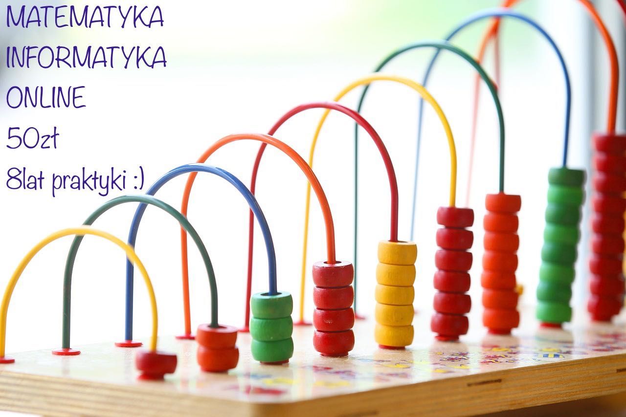 Korepetycje Matematyka Informatyka mat. bieżący egz. 8kl matura online