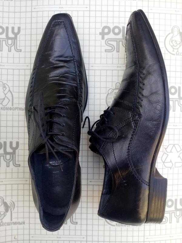Borelli италия туфли кожаные мужские классика 43р/30 см цвет черный