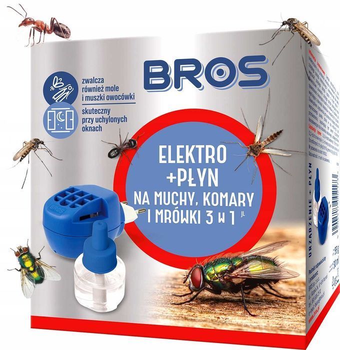 Bros - Elektro + Płyn Na Muchy, Komary I Mrówki 20 Dni X 24 H