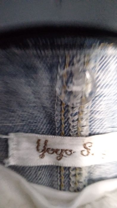 Jeansowa kurtka na grubej podpiec miś - Yoyo. S