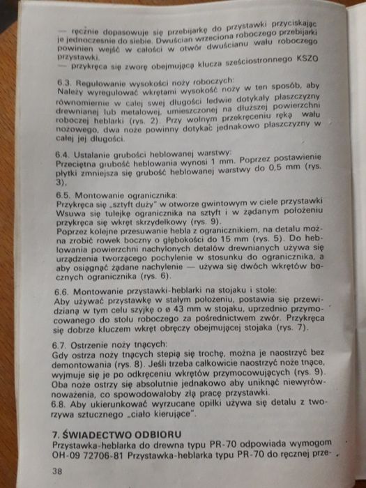 Heblarka - przystawka do wiertarki