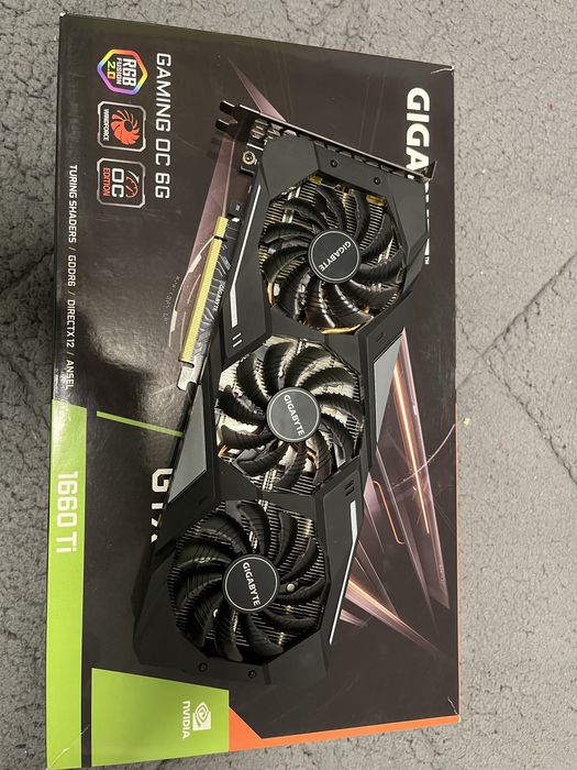 Продам відеокарту gigabite gtx 1660 ti gaming os