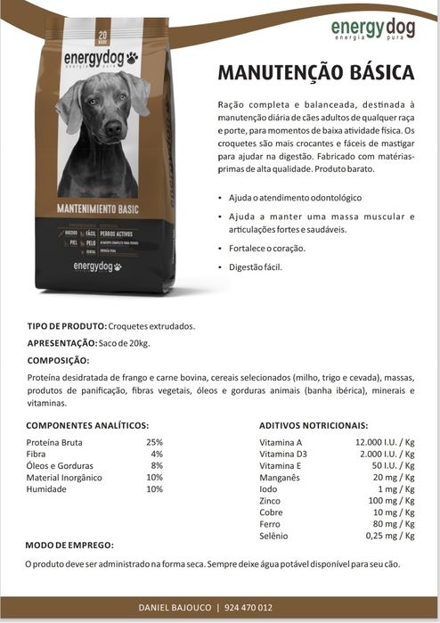 Ração cão energy dog