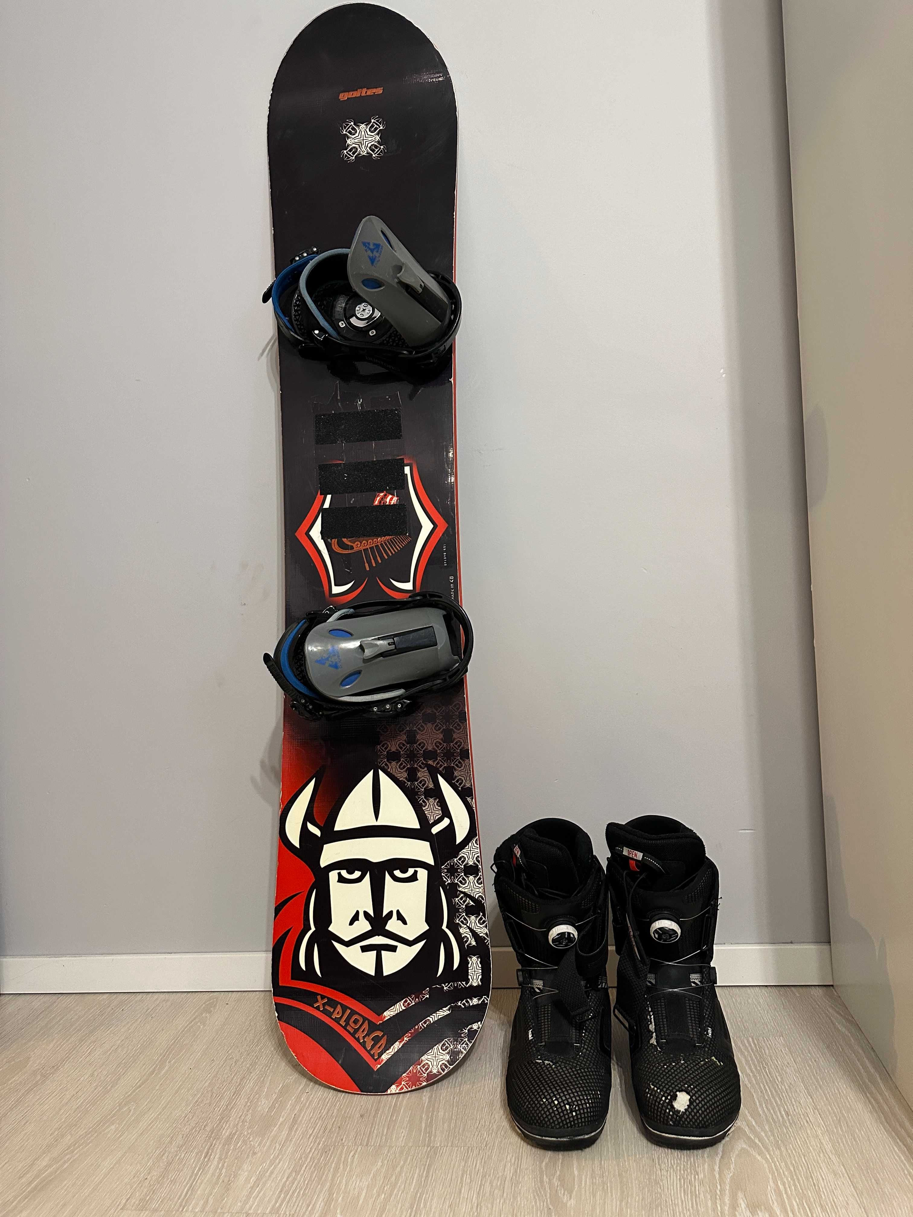 Deska Snowboardowa Goltes +Wiązania Burton + buty Head Super  Stan