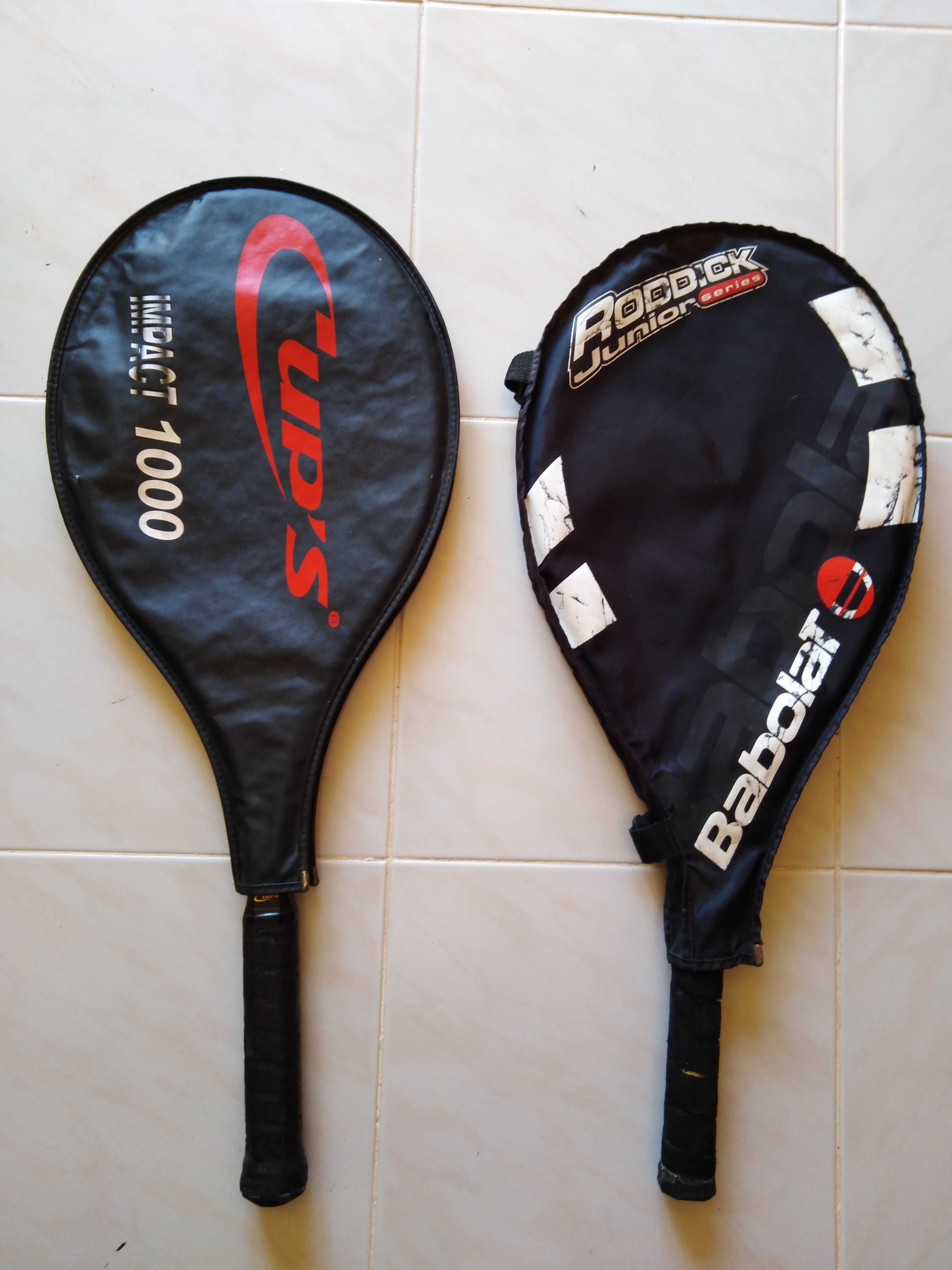 Raquetes "Cup's Impact 1000" e "Babolat Roddick Junior 145"