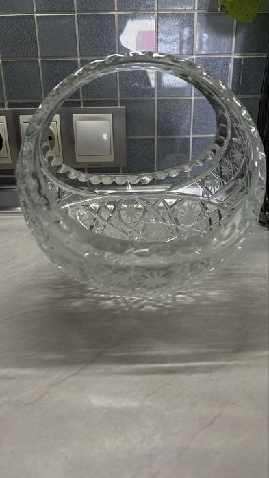 Цукерниця ваза кошик кришталь хрусталь