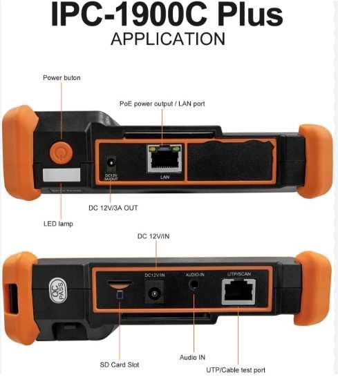 монітор тестер відеоспостереження IPC-1910CPlus HD IP CVI TVI AHD 8MP