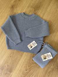 Zestaw sweter i leginsy merino rosnacy z dzieckiem