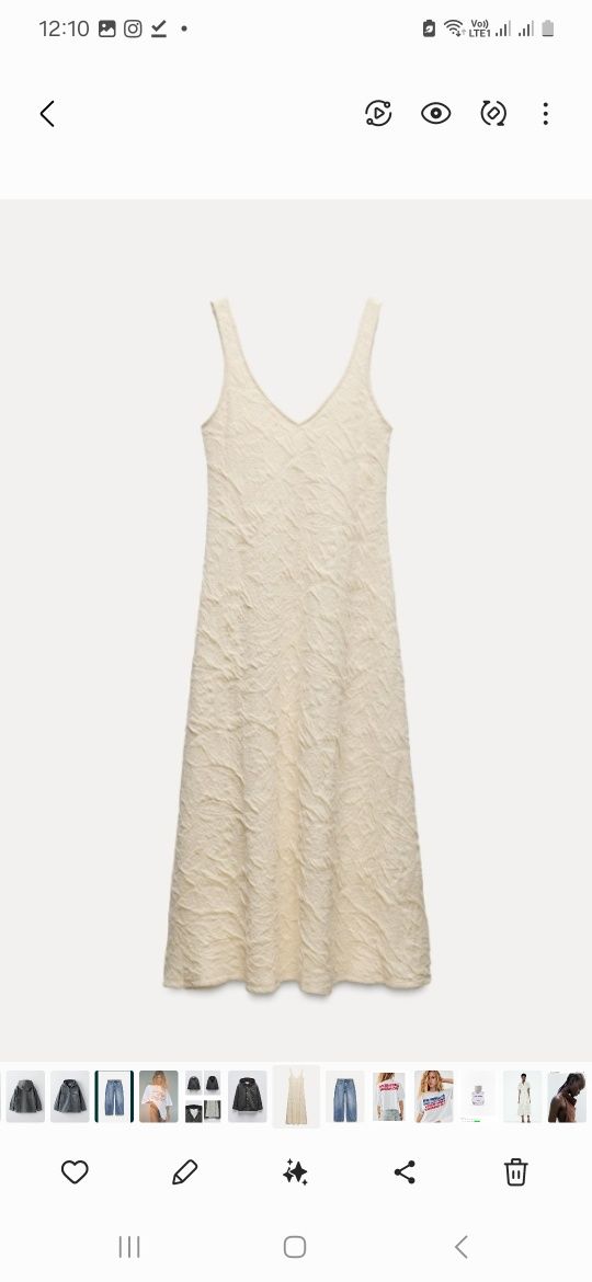 Трикотажное вязаное платье zara M