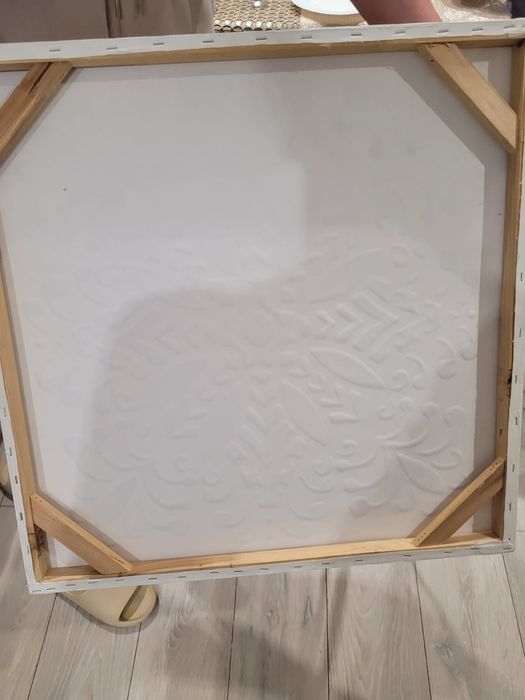 Euro Firany obraz ręcznie malowany kwadrat