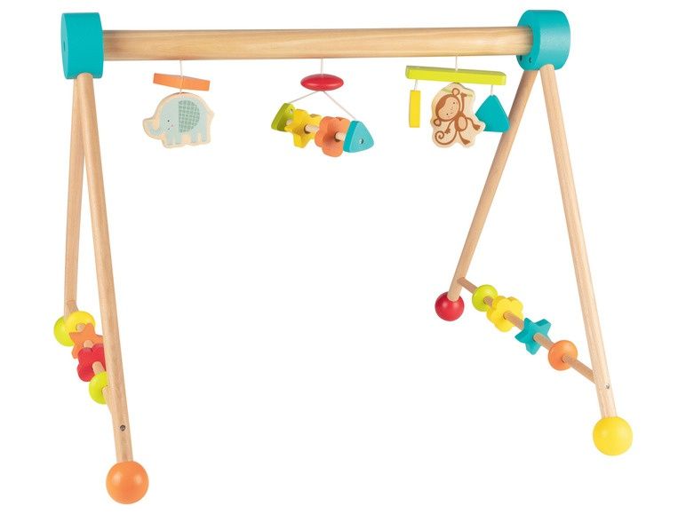 Playtive Drewniany stojak z zabawkami dla niemowląt
