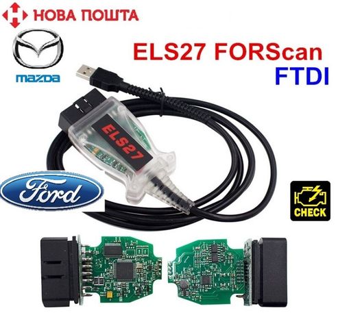 Сканер ELS27 FORScan OBD2 для диагностики авто Ford Mazda
