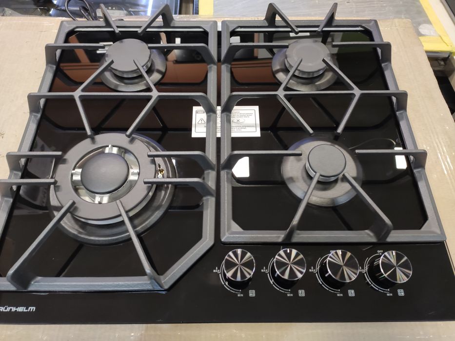 Поверхность газовая варочная GRUNHELM GHGW 0434 MB WOK Турбо комфоркой