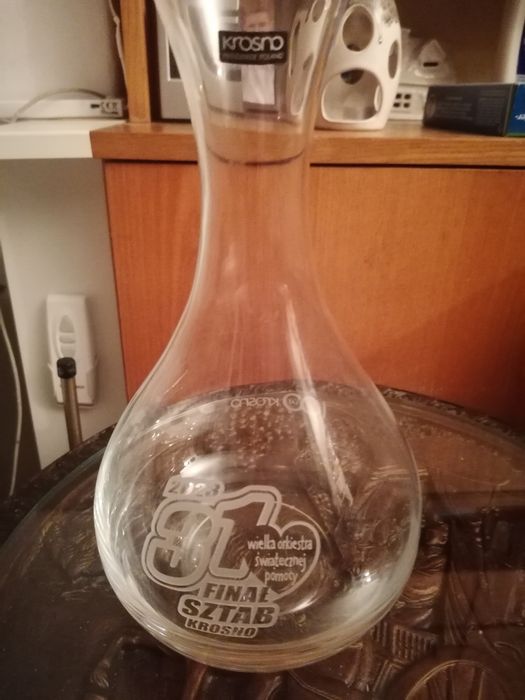 Karafka do wina z grawerem Krosno 31 finał WOŚP