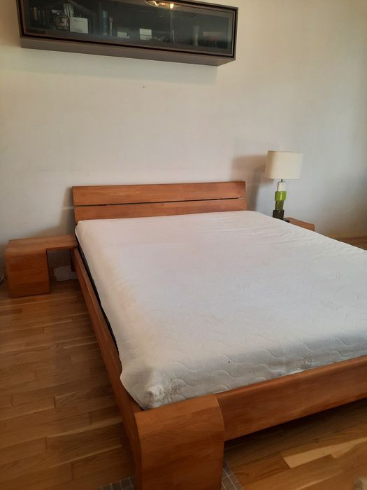 Łóżko z drewna bukowego 160x200cm. Model SETI firmy STWD (beds.pl)