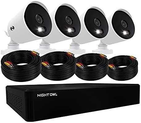 8мп 4K система відеоспостереження Night Owl 4 камери з ліхтариками США
