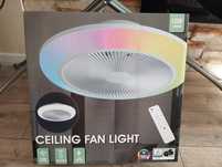 Lampa sufitowa z wentylatorem RGB z pilotem 45 x 15 cm | 1200 lumenów