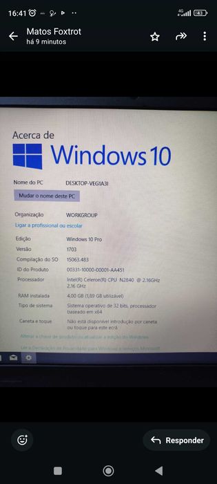 PC portátil  Lenovo