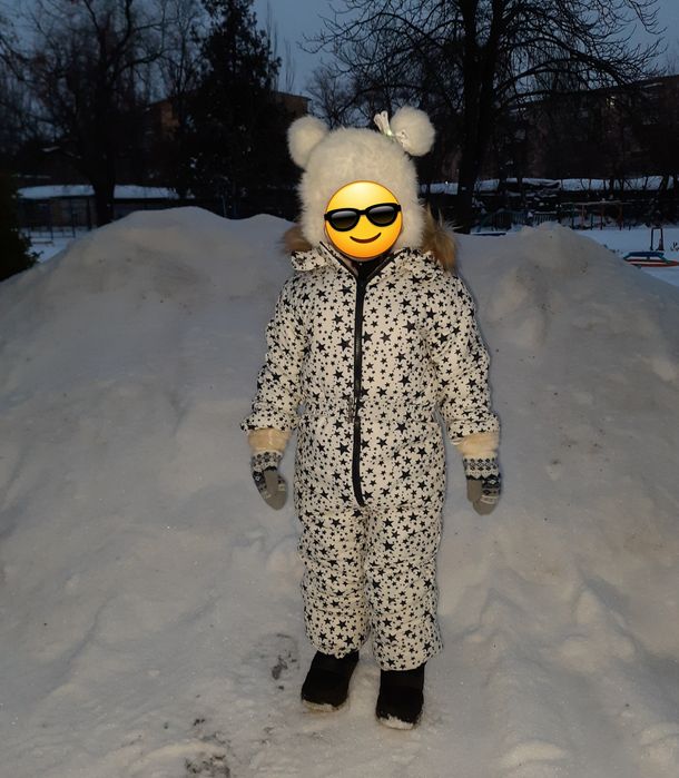 Зимний комбинезон на овчине 3-4 года