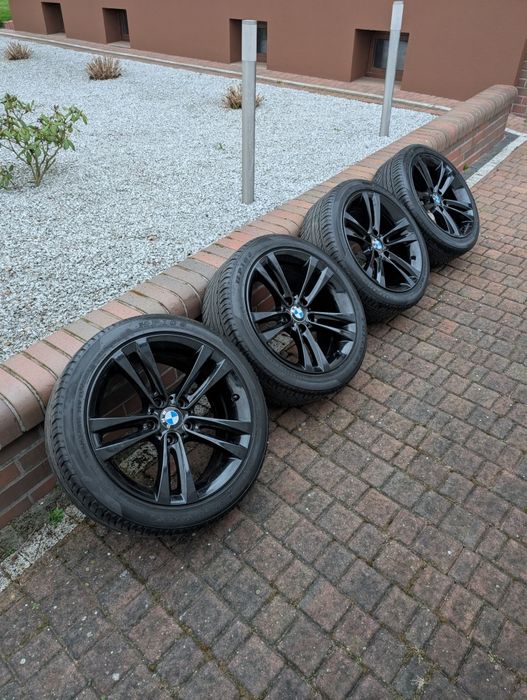 Felgi BMW 18 cali 5x120 styling 397 czarne f30 f31 koła letnie TPMS