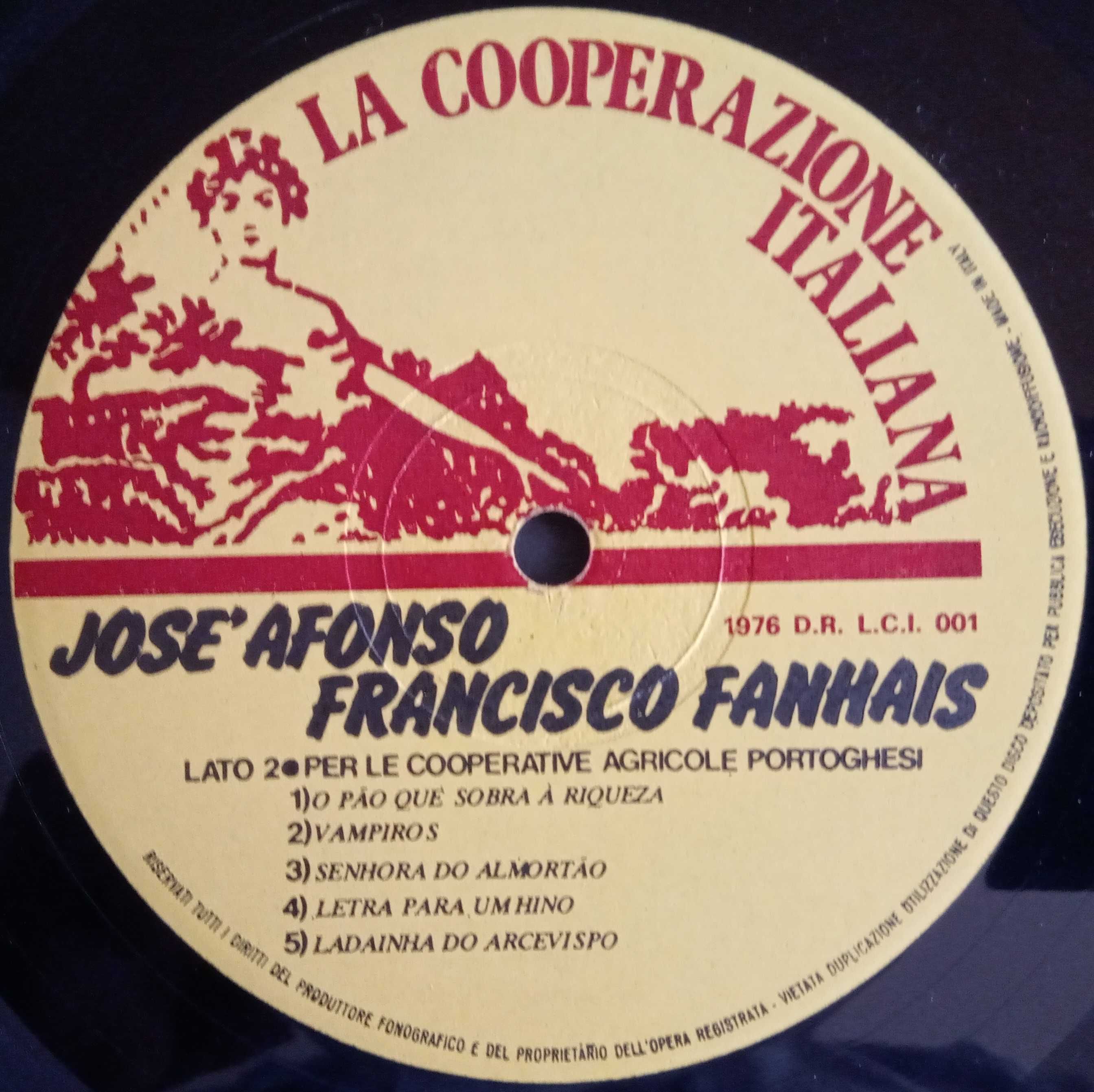 José Afonso, Francisco Fanhais	- - - - -		Per Le Cooperative ...  - LP