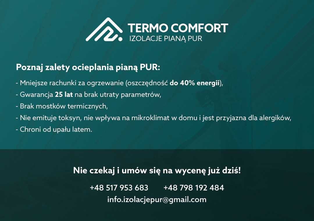 Ocieplanie piana PUR - Izolacje poddaszy pianką