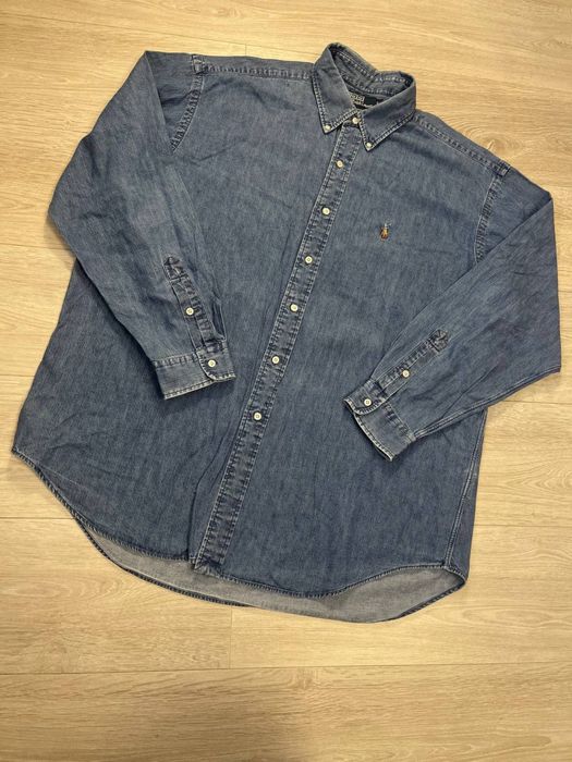 Редкая мужская джинсовая рубашка Polo Ralph Lauren Rrl
