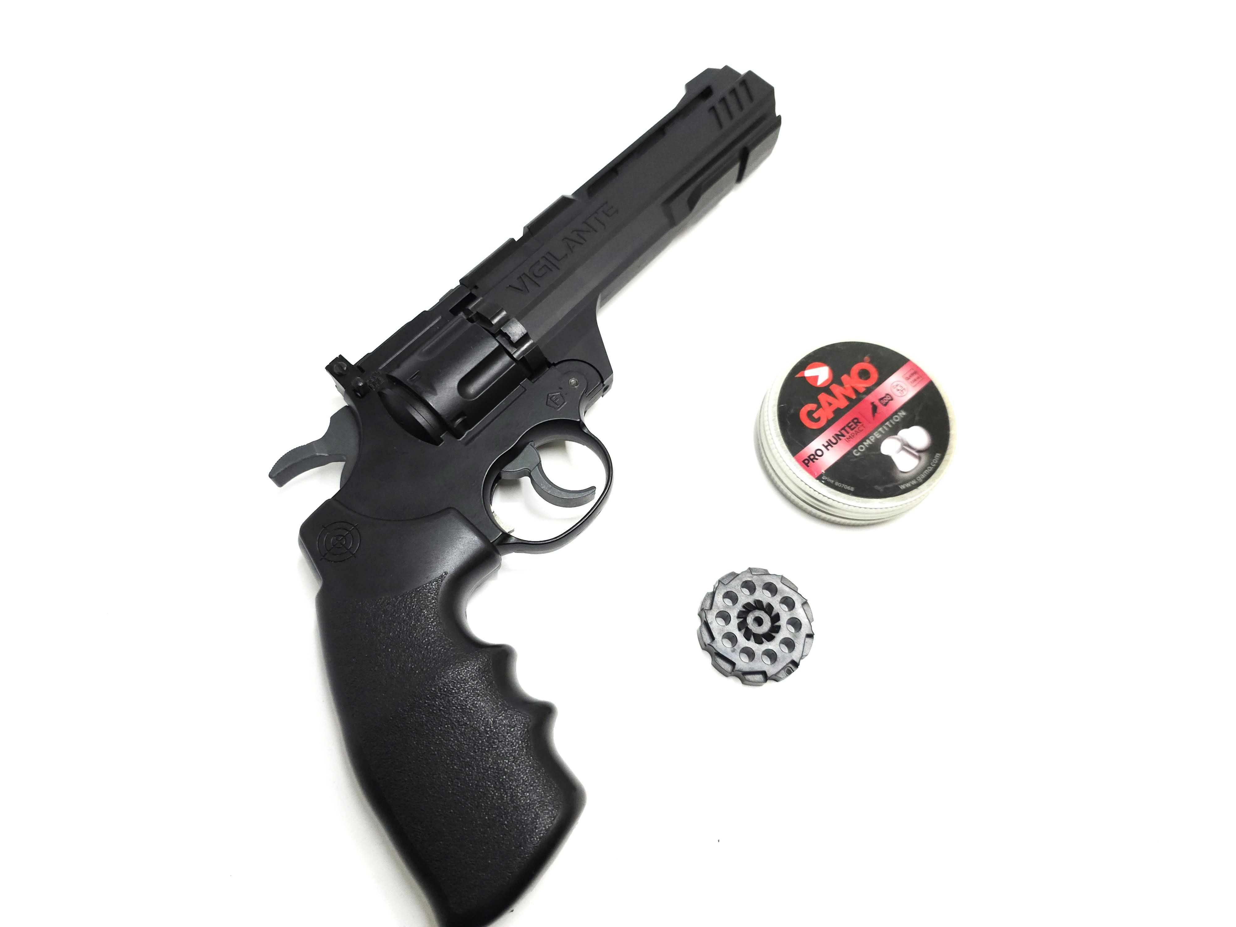 Wiatrówka rewolwer crosman vigilante 4,5 mm co2 + zestaw magazynek