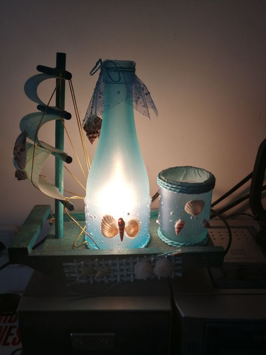 Lampka nocna dekoracyjna żaglówka marynistyczna