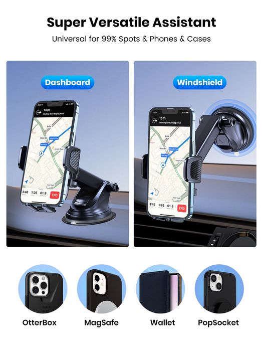 Uchwyt samochodowy na telefon TOPK Uniwersalny na szybę / deskę
