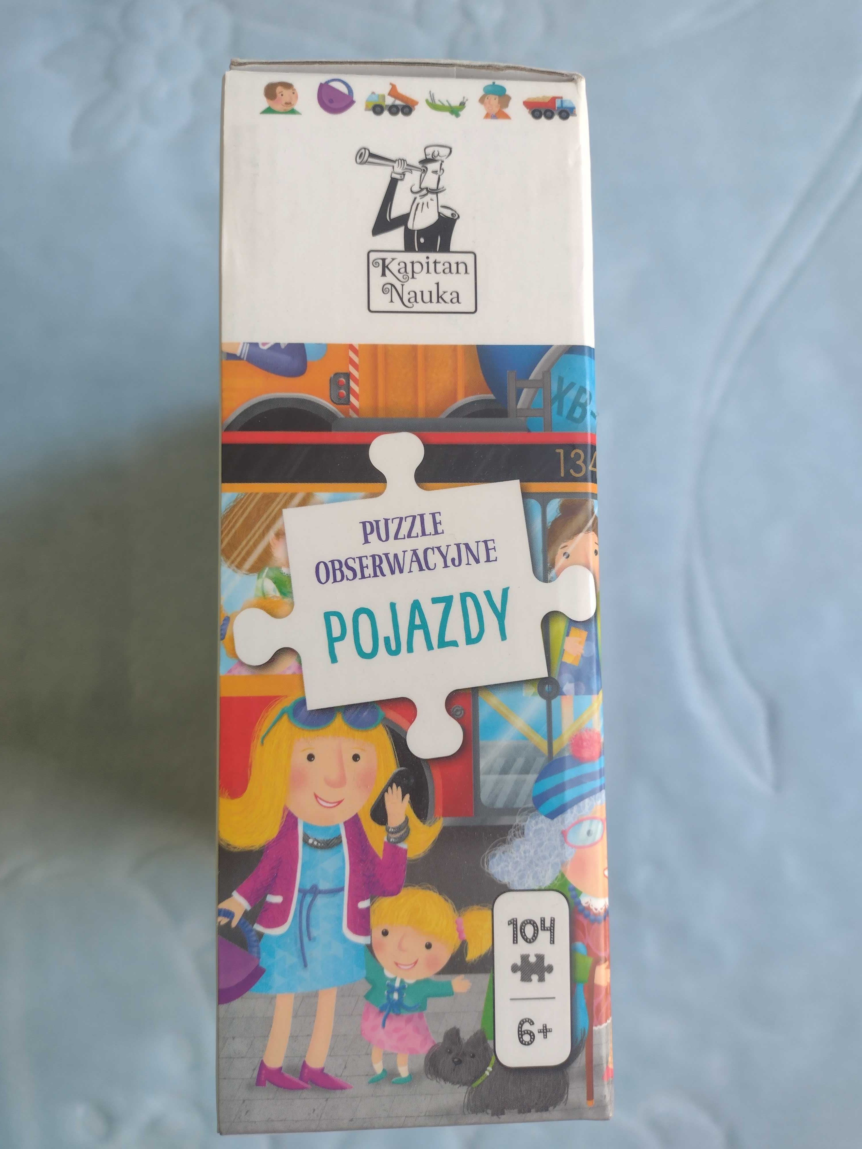 Puzzle obserwacyjne Pojazdy Kapitan Nauka, stan idealny!