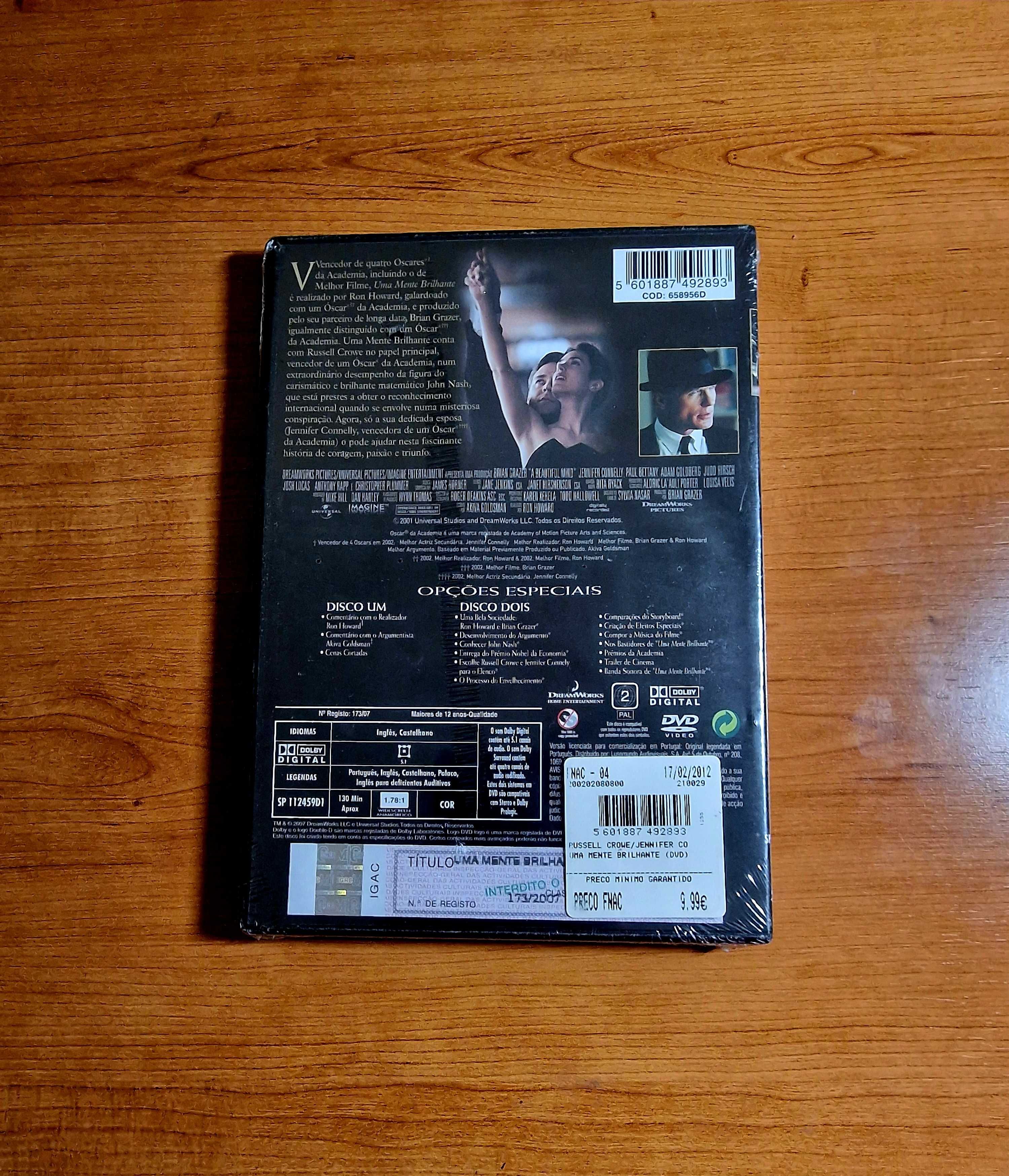 UMA MENTE BRILHANTE Ed Especial 2dvds (Ron Howard) Russell Crowe NOVO