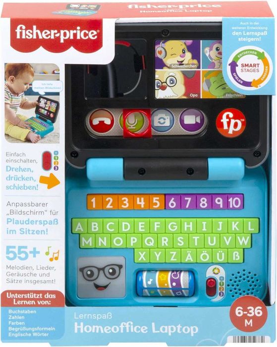 FISHER-PRICE Learning Fun Home Office Laptop - Jezyk Niemiecki