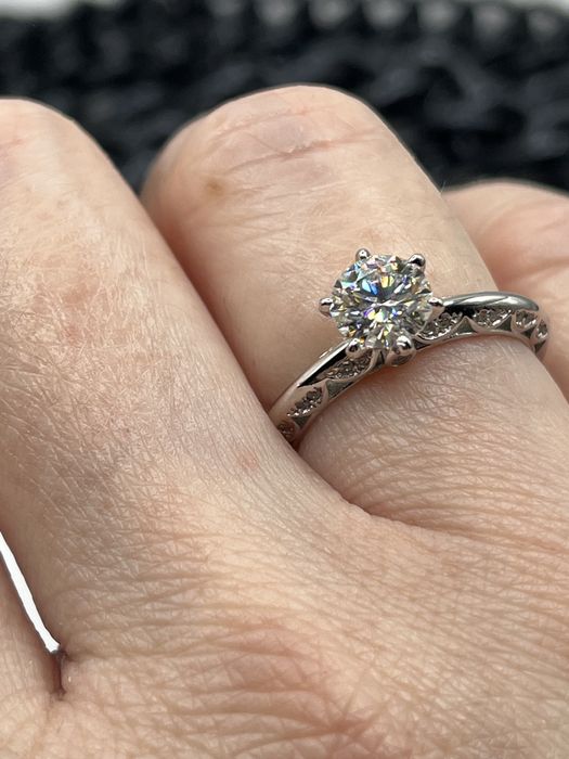 Кольцо серебряное с муассанитом, срібло, каблучка, кільце, серебро топ