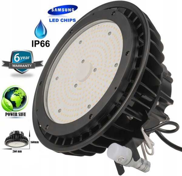 Lampa przemysłowa z czujnikiem High Bay 150W LED