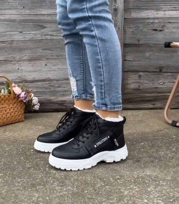 Botas de inverno forradas com pêlo quentinhas