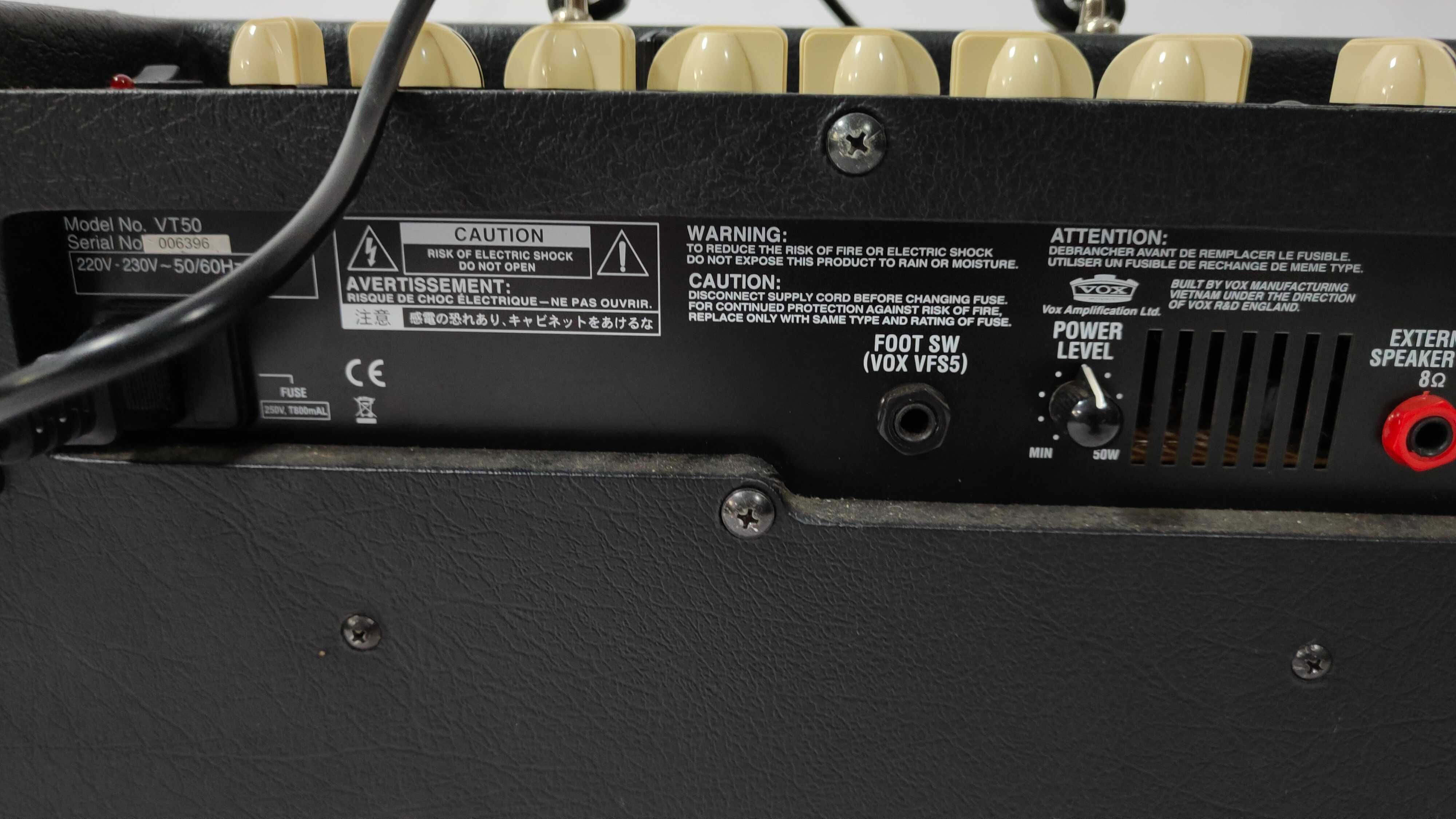 VOX Valvetronix VT50 Combo gitarowe -Wzmacniacz