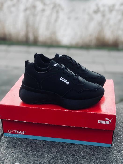 Кроссовки кроссовки Puma SoftFoam+ черные женские стильные и удобные