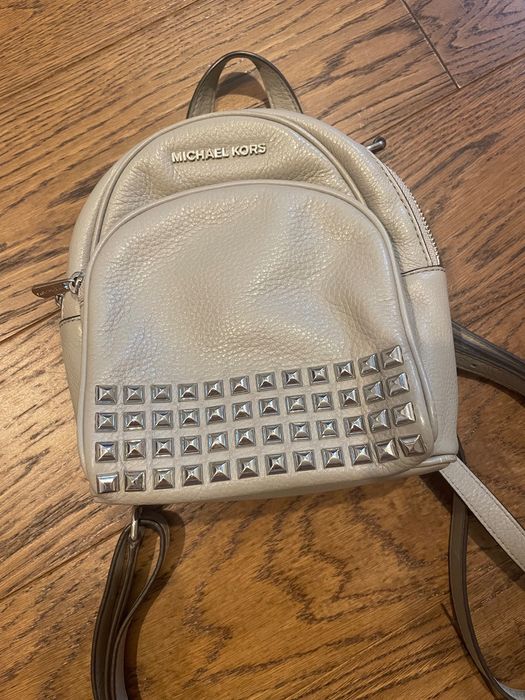 Plecak mini Michael Kors szary skóra