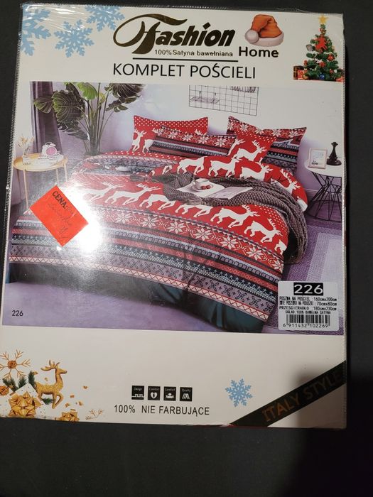 Nowa posciel 160x200 świąteczna