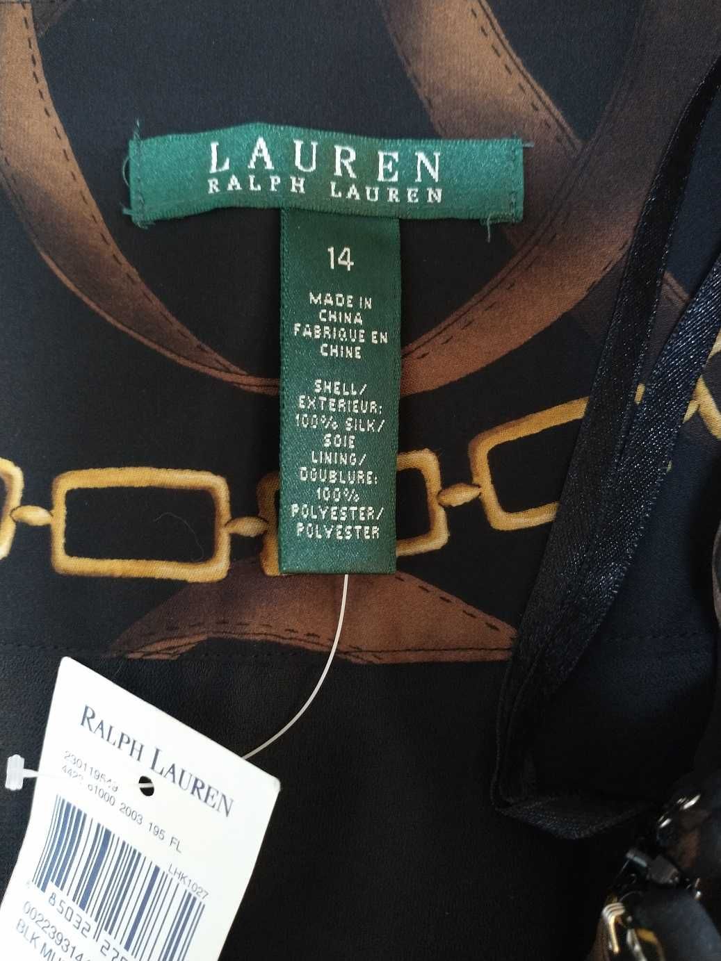 Przepiękna spódnica Ralph Lauren plisowana 100% jedwab - nowa! (US 14)