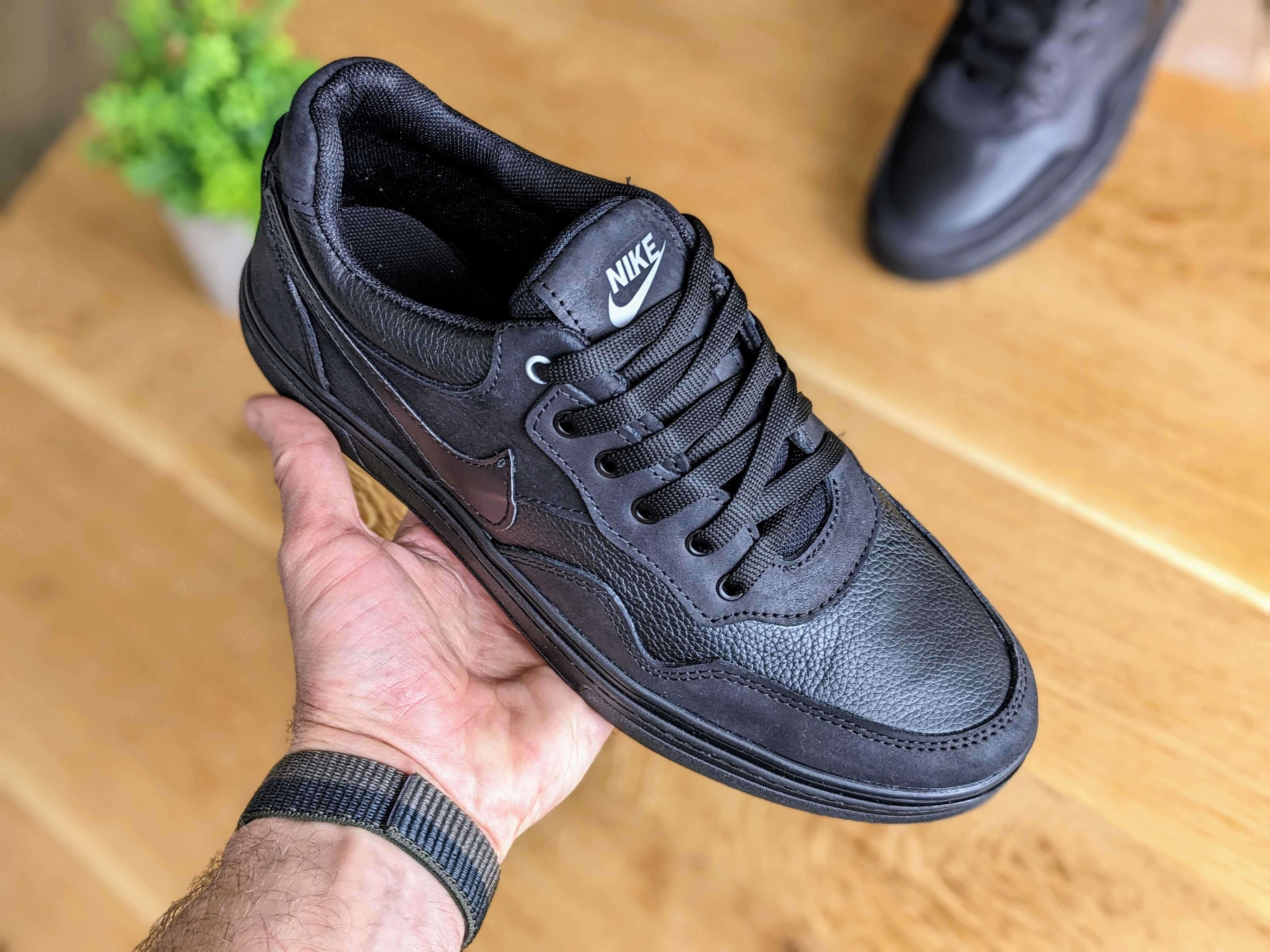 Чоловічі кеди кросівки з натуральної шкіри Nike чудова якість!